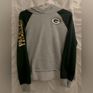 NFL packers cropped hoodie girls size 14/16